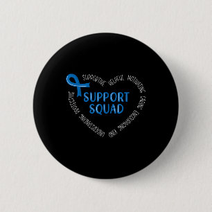 Badge Rond 5 Cm Équipe de soutien au cancer du côlon Sensibilisati