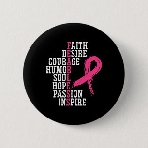 Badge Rond 5 Cm Équipe de soutien au cancer du sein Prix du cancer