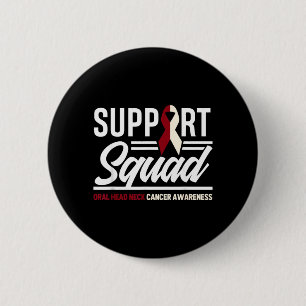 Badge Rond 5 Cm Équipe de soutien Cancer de la gorge orale de la t