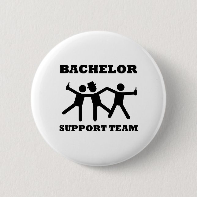 Badge Rond 5 Cm Équipe de soutien de célibataire (Devant)