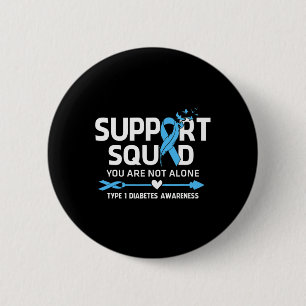 Badge Rond 5 Cm Équipe de soutien des guerriers Sensibilisation au