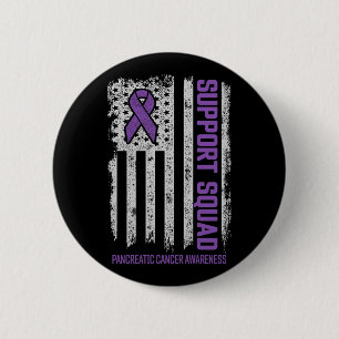 Badge Rond 5 Cm Équipe de soutien du cancer pancréatique Cancer du