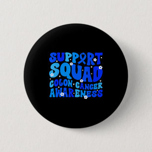 Badge Rond 5 Cm Équipe de soutien et de sensibilisation au cancer