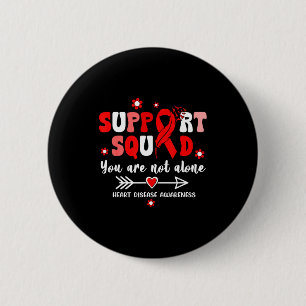 Badge Rond 5 Cm Équipe de soutien Groovy Ruban Rouge Maladie Cardi