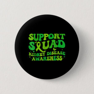 Badge Rond 5 Cm Équipe de soutien Maladie rénale Sensibilisation V