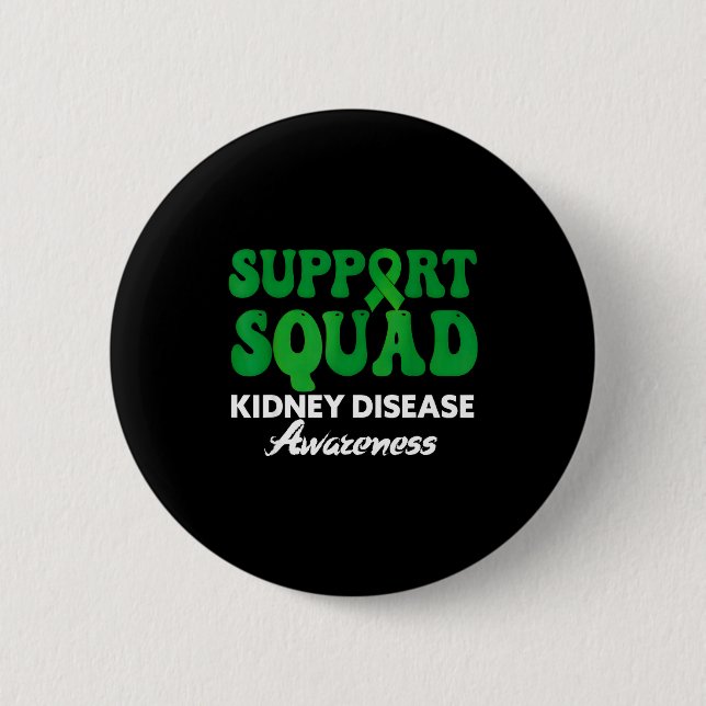 Badge Rond 5 Cm Équipe de soutien mois de sensibilisation à la mal (Devant)