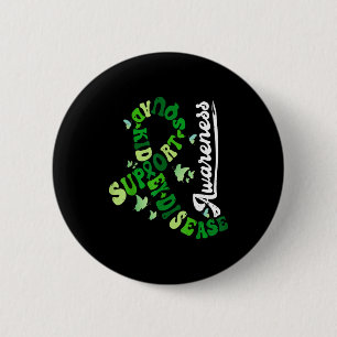 Badge Rond 5 Cm Équipe de soutien papillon sensibilisation à la ma