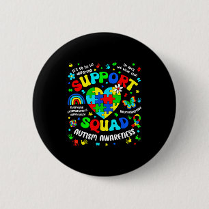 Badge Rond 5 Cm Équipe de soutien puzzle de sensibilisation à l'au