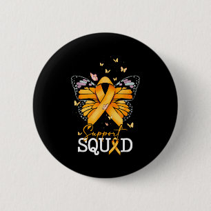 Badge Rond 5 Cm Équipe de soutien Ruban orange Sclérose en plaques