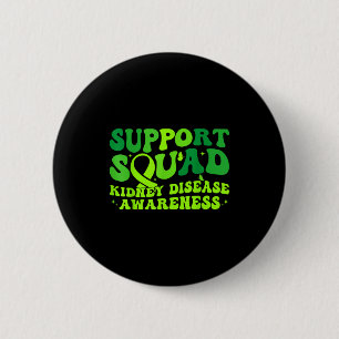 Badge Rond 5 Cm Équipe de soutien ruban vert papillon pkd rein