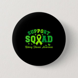 Badge Rond 5 Cm Équipe de soutien ruban vert papillon pkd rein