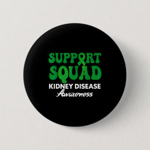 Badge Rond 5 Cm Équipe de soutien sensibilisation à la maladie rén