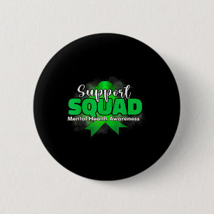Badge Rond 5 Cm Équipe de soutien Sensibilisation à la santé menta