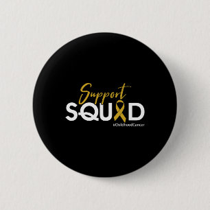 Badge Rond 5 Cm Équipe de soutien - Sensibilisation au cancer chez