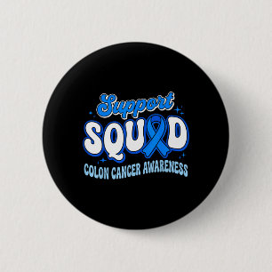 Badge Rond 5 Cm Équipe de soutien Sensibilisation au cancer colore