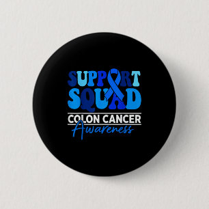 Badge Rond 5 Cm Équipe de soutien Sensibilisation au cancer colore