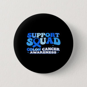 Badge Rond 5 Cm Équipe de soutien Sensibilisation au cancer du côl