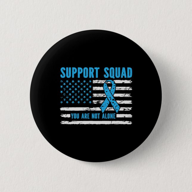 Badge Rond 5 Cm Équipe de soutien Vous n'êtes pas seul (Devant)