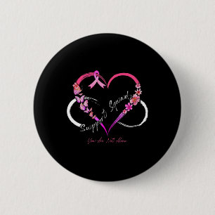Badge Rond 5 Cm Équipe de soutien Vous n'êtes pas seul Cancer du s