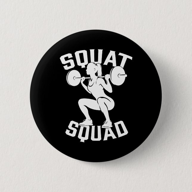 Badge Rond 5 Cm Équipe de squat entraînement Partenaire Entraîneur (Devant)