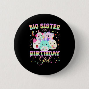 Badge Rond 5 Cm Équipe de Squish de la Famille d'Anniversaire Gran