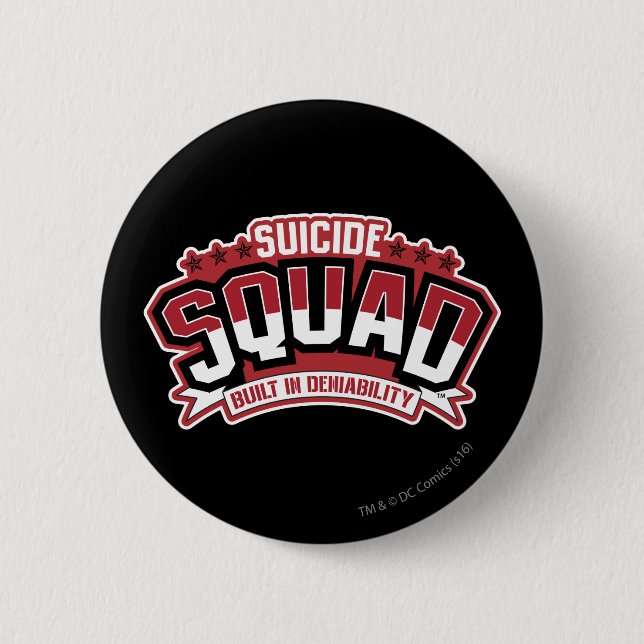 Badge Rond 5 Cm Équipe de suicide | Refus intégré (Devant)