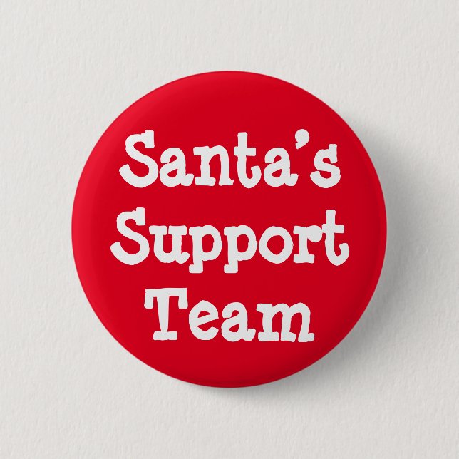 Badge Rond 5 Cm Équipe de support père Noël (Devant)