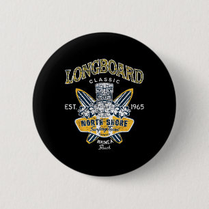 Badge Rond 5 Cm Équipe de surf de la North Shore Hawaii Tee Longbo