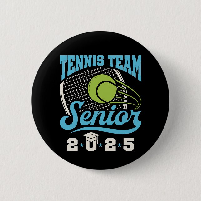 Badge Rond 5 Cm Équipe de Tennis Classe supérieure de 2025 (Devant)