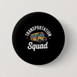 Badge Rond 5 Cm Équipe De Transport De Retour À L'École Conducteur