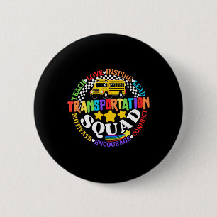 Badge Rond 5 Cm Équipe de transport Retour à l'école Conducteur d'