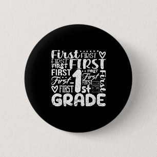 Badge Rond 5 Cm équipe de typographie de 1re année enseignant de p