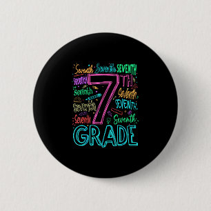 Badge Rond 5 Cm équipe de typographie de 7e année septième année r