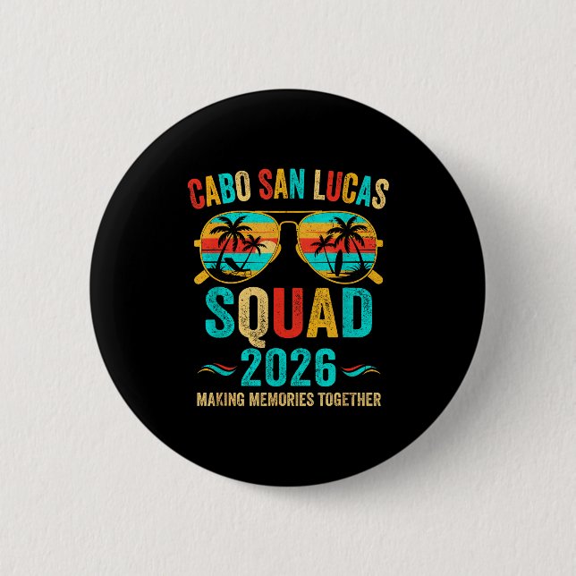 Badge Rond 5 Cm Équipe de vacances à Cabo San Lucas Design (Devant)