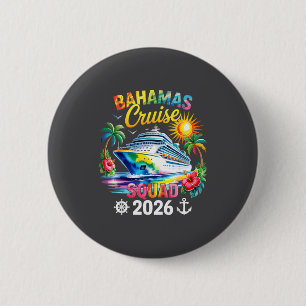Badge Rond 5 Cm Équipe de vacances aux Bahamas 2026 Famille Amis C