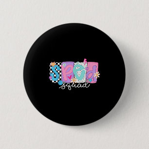 Badge Rond 5 Cm Équipe d'enseignants de vitesse Floral Éducation s