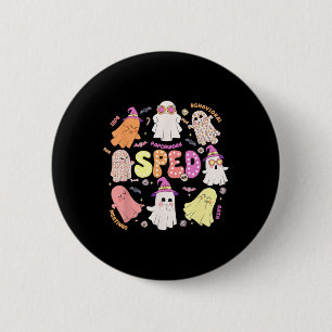 Badge Rond 5 Cm Équipe d'enseignement spécial Éffrayante Halloween