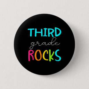 Badge Rond 5 Cm Équipe des Rocks de 3e année Enseignant