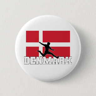 Badge Rond 5 Cm Équipe du Danemark de football