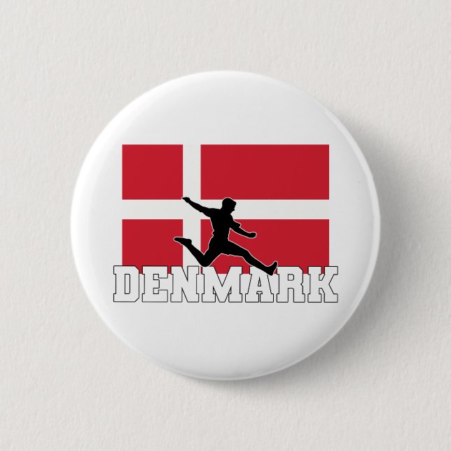 Badge Rond 5 Cm Équipe du Danemark de football (Devant)