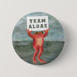 Badge Rond 5 Cm Équipe Grenouille algue