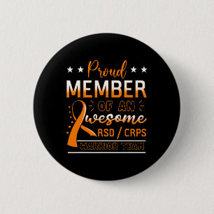 Badge Rond 5 Cm Équipe guerrière RSDCRPS Orange Complex Douleur ré