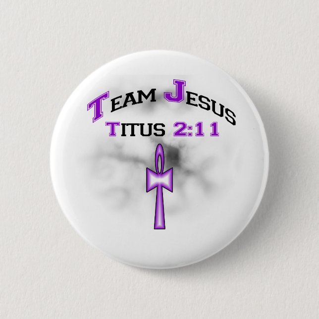 Badge Rond 5 Cm Équipe Jesus Christian Titus 211 (Devant)