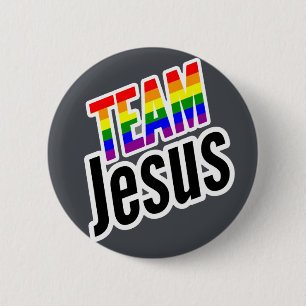 Badge Rond 5 Cm Équipe Jesus LGBTQ