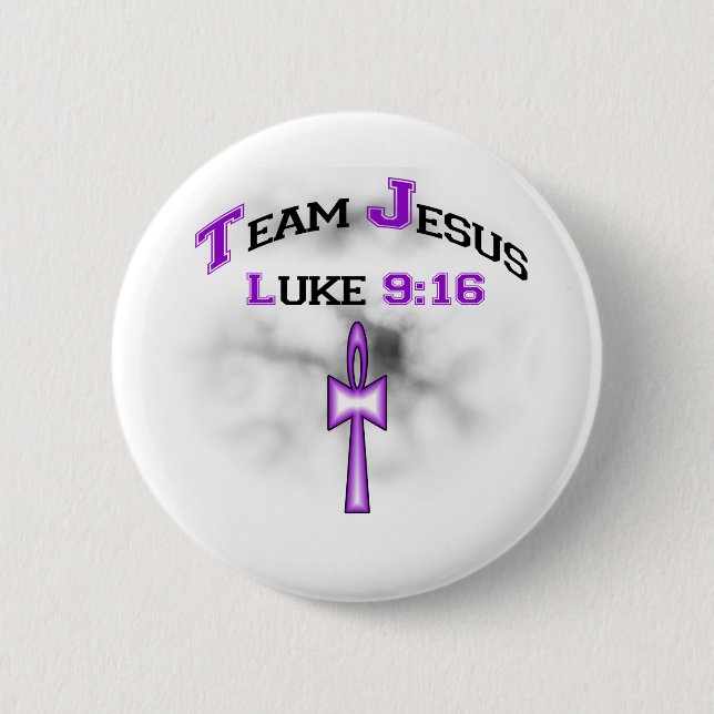 Badge Rond 5 Cm Équipe Jesus Luke 916 (Devant)
