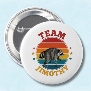 Badge Rond 5 Cm Équipe Jimothy le Raton Légendaire Or Rouge Bleu