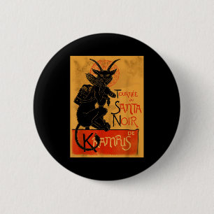 Badge Rond 5 Cm Équipe Krampus _ Équipe de Noël de Krampus _ Joyeu
