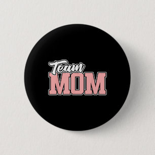 Badge Rond 5 Cm Équipe Maman Vend Softll Soccer Volleyll Footll