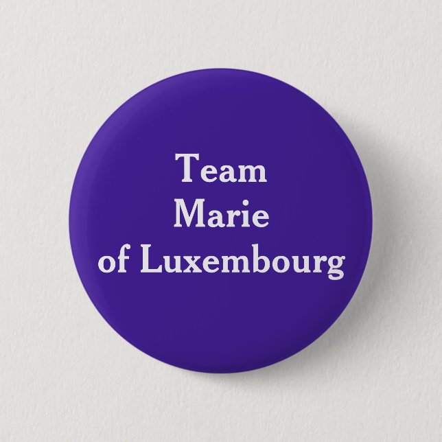 Badge Rond 5 Cm Équipe Marie de Luxembourg (Devant)