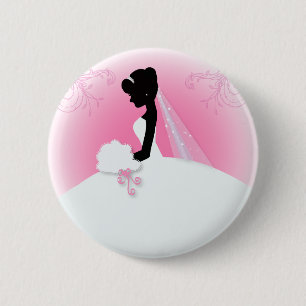 Badge Rond 5 Cm Équipe mariée Mariage gown Mariée mariée silhouett